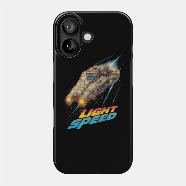 Light Speed - Retro Sci-Fi Spaceship Phone Case by TuncGK