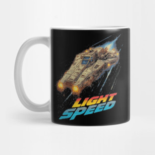 Light Speed - Retro Sci-Fi Spaceship Mug