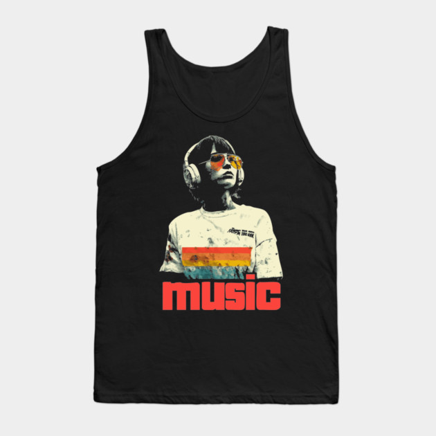 80s New Wave Music Girl Tank Top by TuncGK