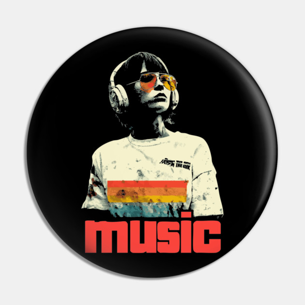 80s New Wave Music Girl Pin by TuncGK