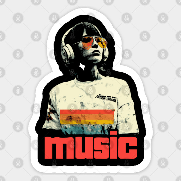 80s New Wave Music Girl Sticker by TuncGK