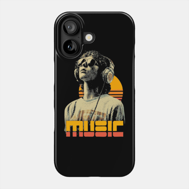 80s Retro Music Lover - Vintage Typography Phone Case by TuncGK