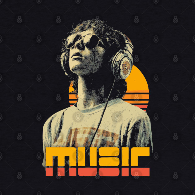 80s Retro Music Lover - Vintage Typography by TuncGK