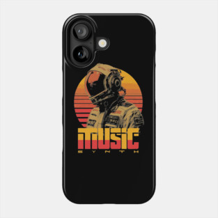 Retro Synthwave Astronaut DJ - Music and Space Lovers Phone Case