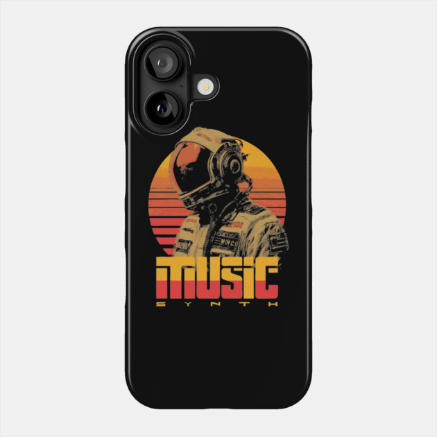 Retro Synthwave Astronaut DJ - Music and Space Lovers Phone Case by TuncGK