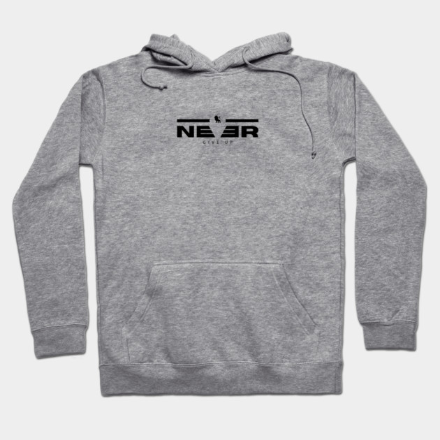 Never Give Up Hoodie by Helio's Store