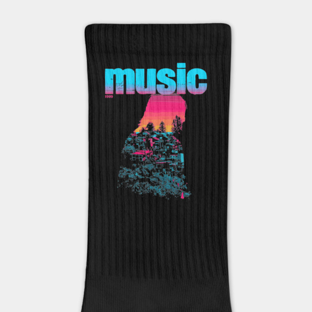 Retro Music Festival Vibe - Silhouette Concept Art by TuncGK