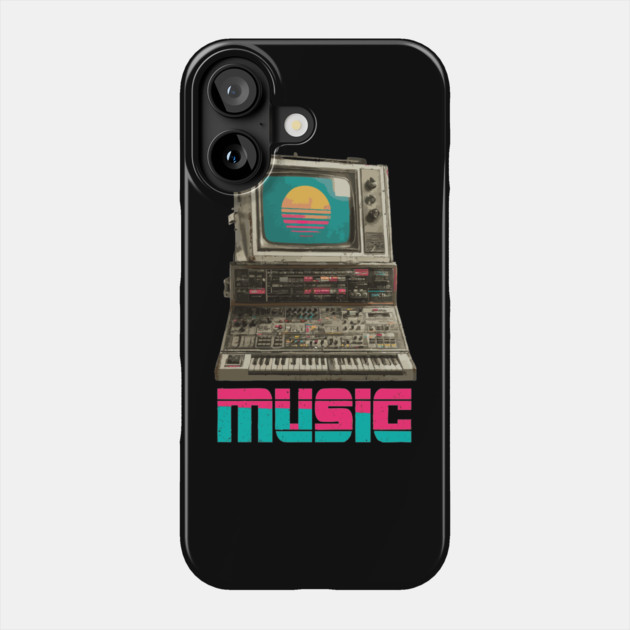 Analog Dreams - Retro Synthesizer Station Phone Case by TuncGK