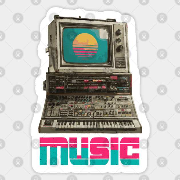 Analog Dreams - Retro Synthesizer Station Sticker by TuncGK