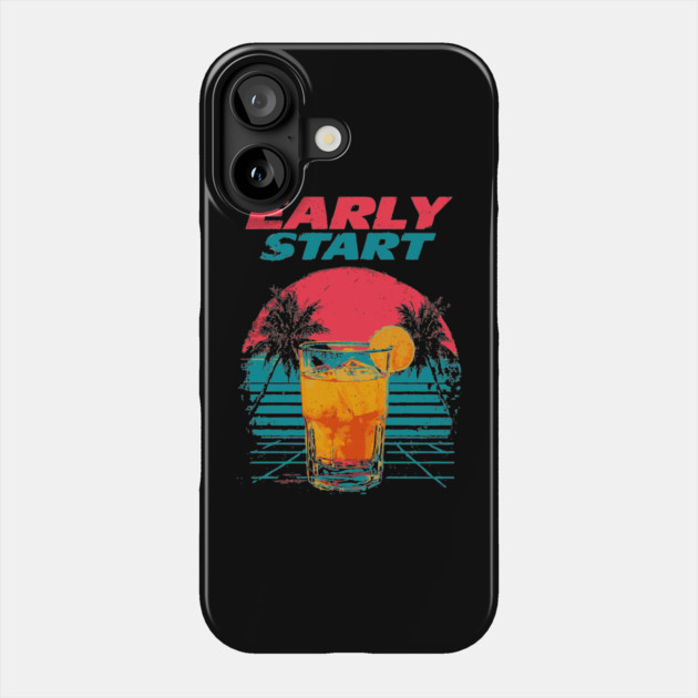 Early Start - Retro Summer Cocktail Phone Case by TuncGK