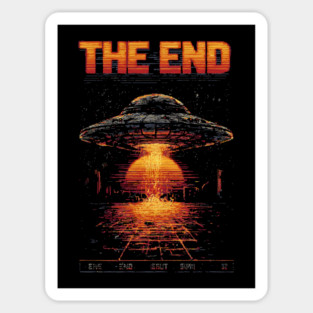 The End - Apocalyptic UFO Attack Sticker