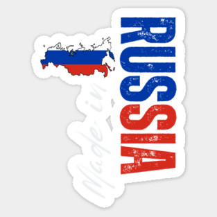 Proud russian, Russia flag Sticker