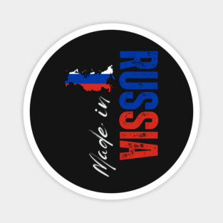 Proud russian, Russia flag Magnet
