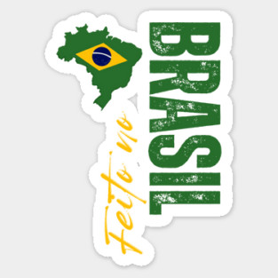 Proud brazilian, Brazil flag Sticker