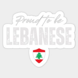 Proud lebanese, Lebanon flag Sticker