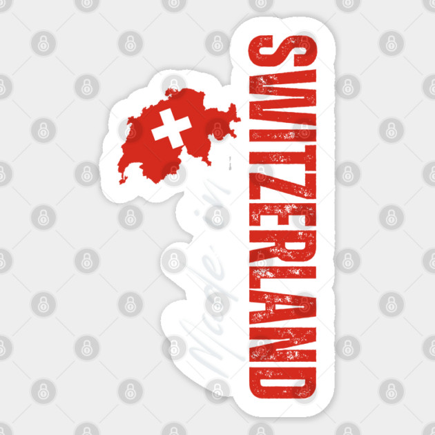 Proud swiss, switzerland flag Sticker by eka123