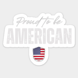 Proud american. America flag Magnet