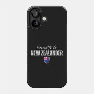 Proud New Zealander, New Zealand flag Phone Case