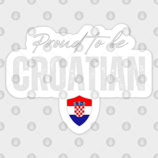 Proud Croatian, Croatia flag Sticker by eka123