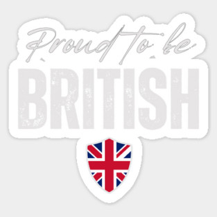 Proud british, United kingdom flag Sticker