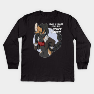 Yeah I heard you, but I dont care! - Roxy - Fox - Kitsune Kids Long Sleeve T-Shirt