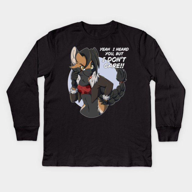 Yeah I heard you, but I dont care! - Roxy - Fox - Kitsune Kids Long Sleeve T-Shirt by Fennek