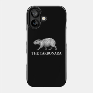 The Carbonara Capybara Animal Meme Pun Phone Case