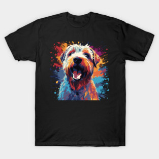Watercolor Colorful Irish Soft Coated Wheaten Terrier T-Shirt