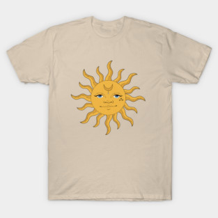 Vintage Sun With Moon and Stars T-Shirt