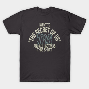 Gracie Abrams Merch The Secret of Us Eras Tour 2025 Vinyl, Gracie Abrams Shirt Songs lyrics T-Shirt