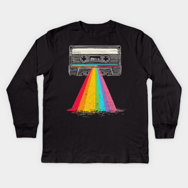 Cassette Spaceship - Retro Music Galaxy Kids Long Sleeve T-Shirt by TuncGK