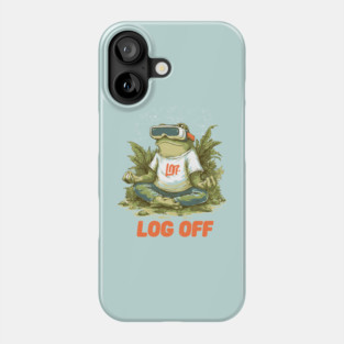 Log Off - Meditating Frog with VR Glass Phone Case