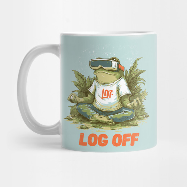 Log Off - Meditating Frog with VR Glass by TuncGK