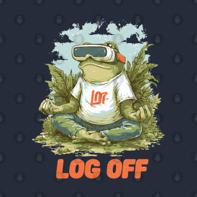 Log Off - Meditating Frog with VR Glass by TuncGK