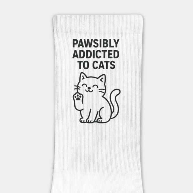 Pawsibly Addicted To Cats Cat Lovers Gift by Douglas's Store 5