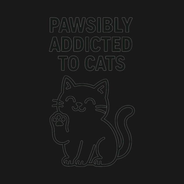 Pawsibly Addicted To Cats Cat Lovers Gift by Douglas's Store 5