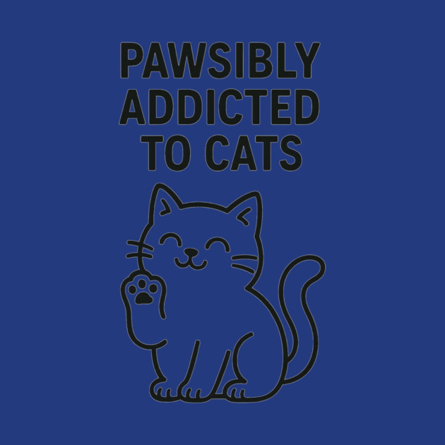 Pawsibly Addicted To Cats Cat Lovers Gift by Douglas's Store 5