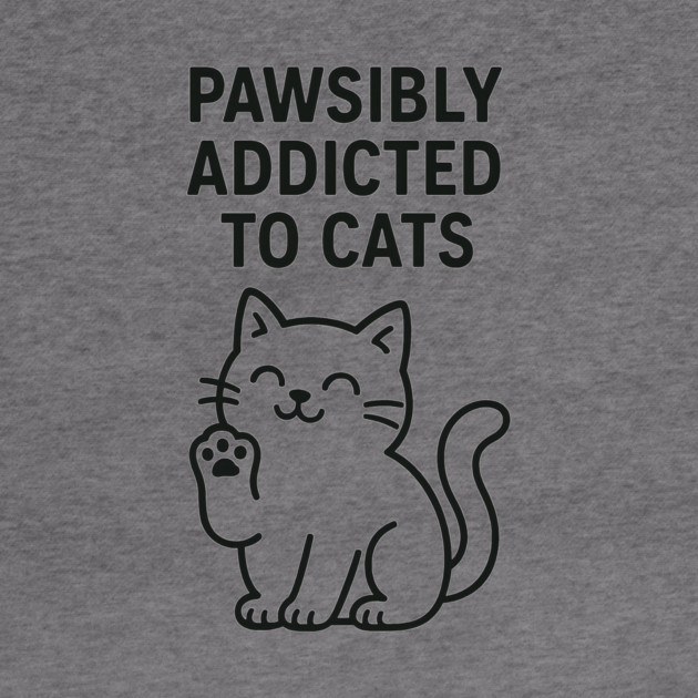 Pawsibly Addicted To Cats Cat Lovers Gift by Douglas's Store 5