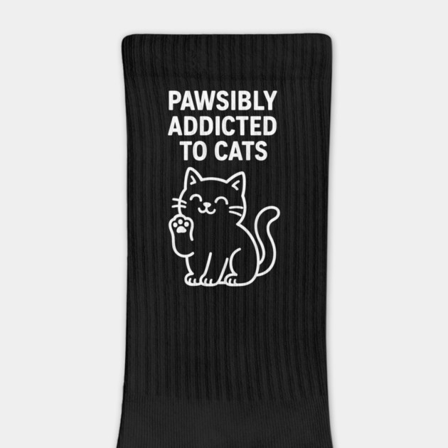 Pawsibly Addicted To Cats Cat Lovers Gift by Douglas's Store 5
