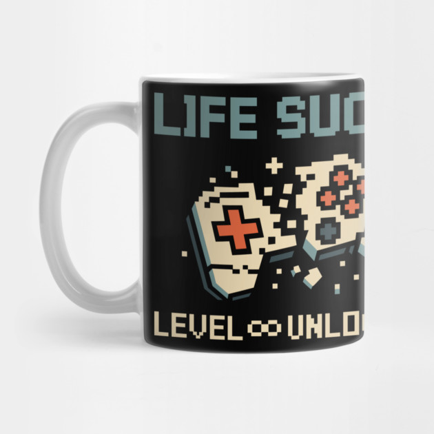 Life Sucks Level Unlocked Nihilistic Existential Humor by Anticorporati