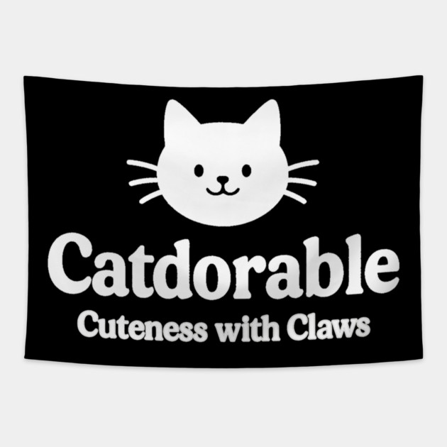Catdorable Cuteness With Claws Cat Lovers Gift Tapestry by Douglas's Store 5