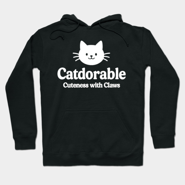 Catdorable Cuteness With Claws Cat Lovers Gift Hoodie by Douglas's Store 5