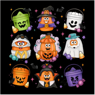 Mcdonalds Halloween Characters Tee Posters and Art