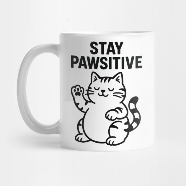 Stay Pawsitive Cat Lovers Gift by Douglas's Store 5