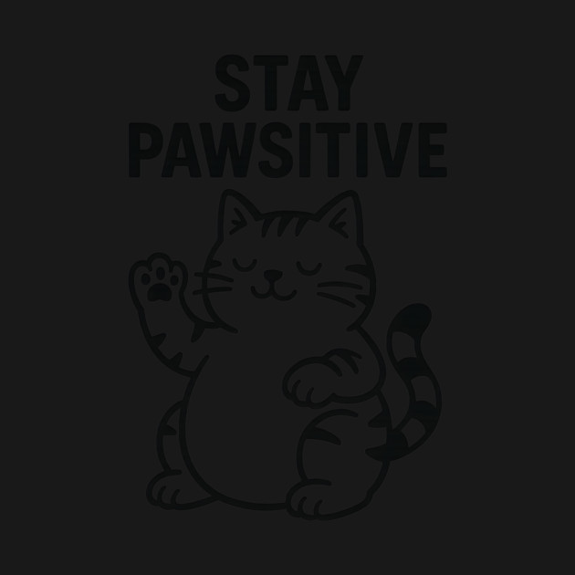 Stay Pawsitive Cat Lovers Gift by Douglas's Store 5