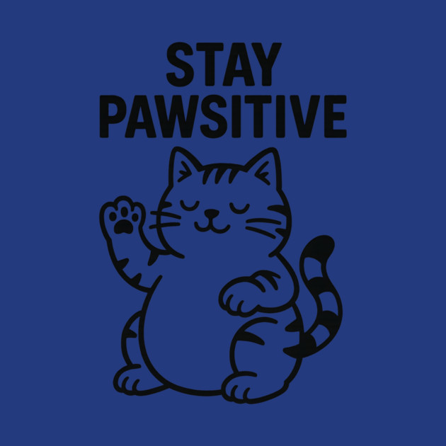 Stay Pawsitive Cat Lovers Gift by Douglas's Store 5
