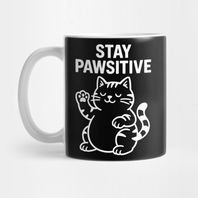 Stay Pawsitive Cat Lovers Gift by Douglas's Store 5