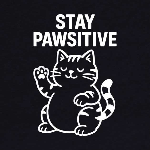 Stay Pawsitive Cat Lovers Gift by Douglas's Store 5