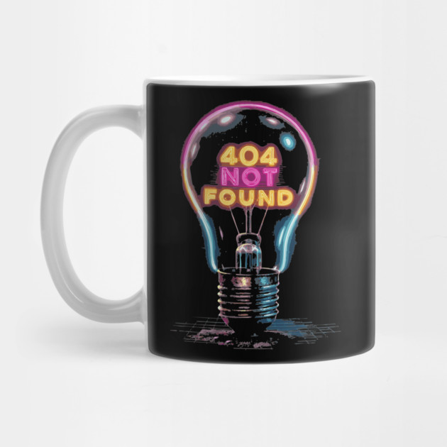 404 Idea Not Found - Colorful Funny Retro Light Bulb by TuncGK
