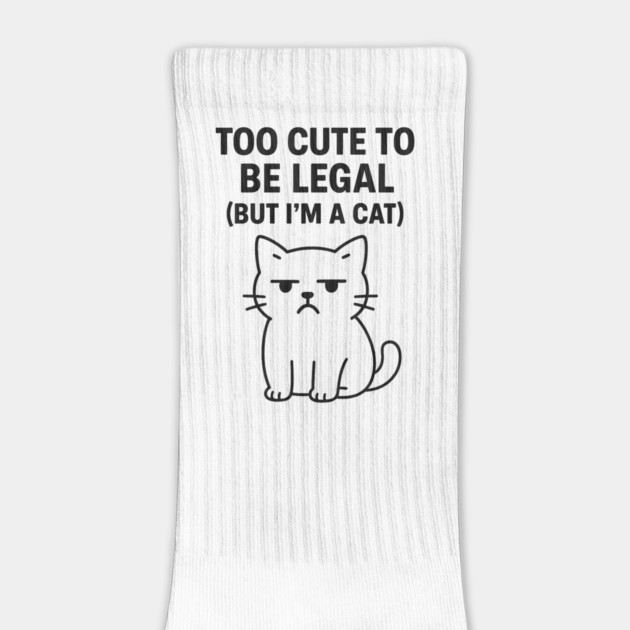 Too Cute To Be Legal Funny Cat Lovers by Douglas's Store 5